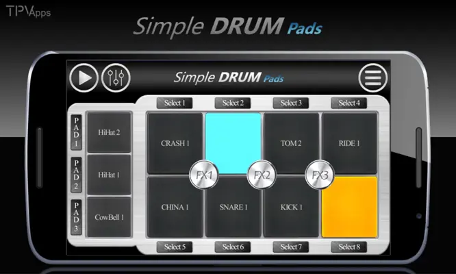 Simple Drums Rock android App screenshot 1